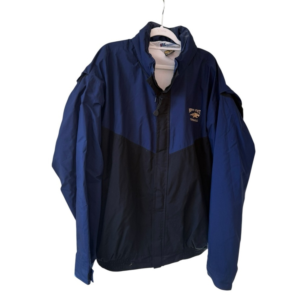 Montana State Bobcat Football 🏈 Navy and Black Men's Windbreaker Jacket